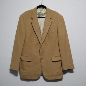 LAND’S END | 100% Camel Hair Tan Blazer Coat Size 46L